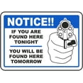 thumbnail image 1 of Vinyl Stickers - Found Tonight Found Tomorrow Sign - Safety and Warning Warehouse Signs Stickers - 18" x 24" - 3 Pack, 1 of 5