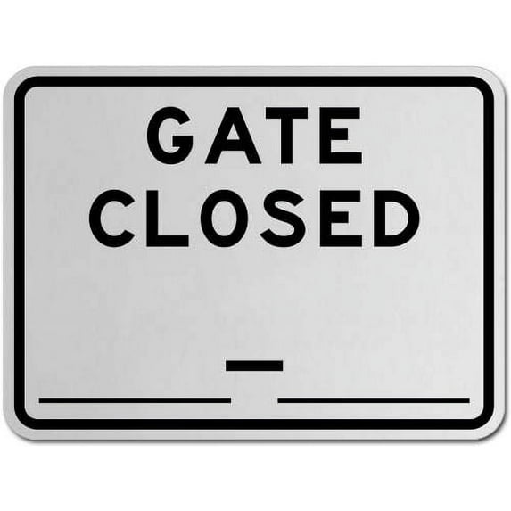 Vinyl Stickers - Gate Closed Hours Sign - Safety and Warning Warehouse Signs Stickers - 24" x 30" - 3 Pack