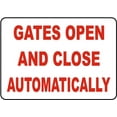 thumbnail image 1 of Vinyl Stickers - Gates Automatically Open and Close Sign - Safety and Warning Warehouse Signs Stickers - 24" x 30" - 10 Pack, 1 of 5