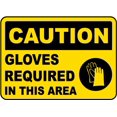 thumbnail image 1 of Vinyl Stickers - Gloves Required in This Area Sign - Safety and Warning Warehouse Signs Stickers - 24" x 30" - 10 Pack, 1 of 5