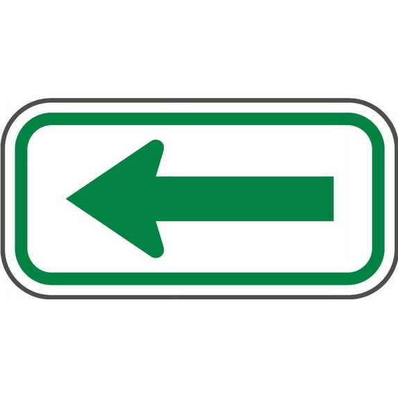 Vinyl Stickers - Green Arrow Sign R1 - Safety and Warning Warehouse Signs Stickers - 24" x 30" - 6 Pack