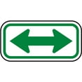 thumbnail image 1 of Vinyl Stickers - Green Double Arrow Sign R7 - Safety and Warning Warehouse Signs Stickers - 10" x 7" - 10 Pack, 1 of 5