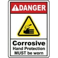 thumbnail image 1 of Vinyl Stickers - Hand Protection Must Be Worn Sign S7 - Safety and Warning Warehouse Signs Stickers - 10" x 7" - 10 Pack, 1 of 5