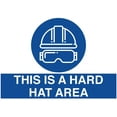thumbnail image 1 of Vinyl Stickers - Hard Hat Sign - Safety and Warning Warehouse Signs Stickers - 10" x 7" - 3 Pack, 1 of 5