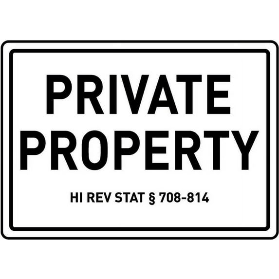 Vinyl Stickers - Hawaii Agricultural Land Private Property Sign - Safety and Warning Warehouse Signs Stickers - 24" x 30" - 6 Pack