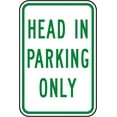 thumbnail image 1 of Vinyl Stickers - Head in Parking Only Sign - Safety and Warning Warehouse Signs Stickers - 10" x 7" - 10 Pack, 1 of 5