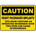 thumbnail image 1 of Vinyl Stickers - Heart Pacemaker Implants Sign - Safety and Warning Warehouse Signs Stickers - 13" x 9" - 10 Pack, 1 of 5