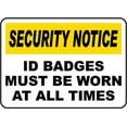 thumbnail image 1 of Vinyl Stickers - ID Badges Must Be Worn Sign - Safety and Warning Warehouse Signs Stickers - 3.5" x 5" - 3 Pack, 1 of 5