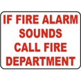 thumbnail image 1 of Vinyl Stickers - If Alarm Sounds Call Fire Department Sign - Safety and Warning Warehouse Signs Stickers - 10" x 7" - 10 Pack, 1 of 5