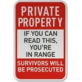 thumbnail image 1 of Vinyl Stickers - If You Can Read This You're in Range Sign - Safety and Warning Warehouse Signs Stickers - 10" x 7" - 10 Pack, 1 of 5