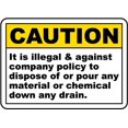 thumbnail image 1 of Vinyl Stickers - Illegal to Dispose of Chemical Sign - Safety and Warning Warehouse Signs Stickers - 18" x 24" - 10 Pack, 1 of 5