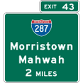 thumbnail image 1 of Vinyl Stickers - Interchange Advance Guide, New Jersey - Safety and Warning Warehouse Signs Stickers - 18" x 24" - 10 Pack, 1 of 5