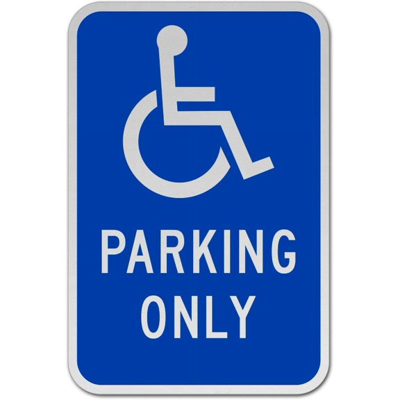 Vinyl Stickers - Iowa Accessible Parking Sign - Safety and Warning Warehouse Signs Stickers - 13" x 9" - 3 Pack