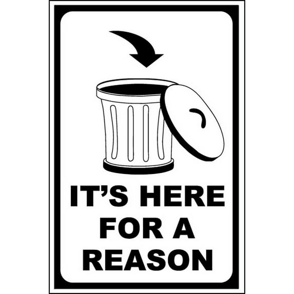 Vinyl Stickers - It's Here for A Reason Sign - Safety and Warning Warehouse Signs Stickers - 3.5" x 5" - 10 Pack