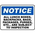 thumbnail image 1 of Vinyl Stickers - Items Subject to Inspection Sign - Safety and Warning Warehouse Signs Stickers - 10" x 7" - 3 Pack, 1 of 5
