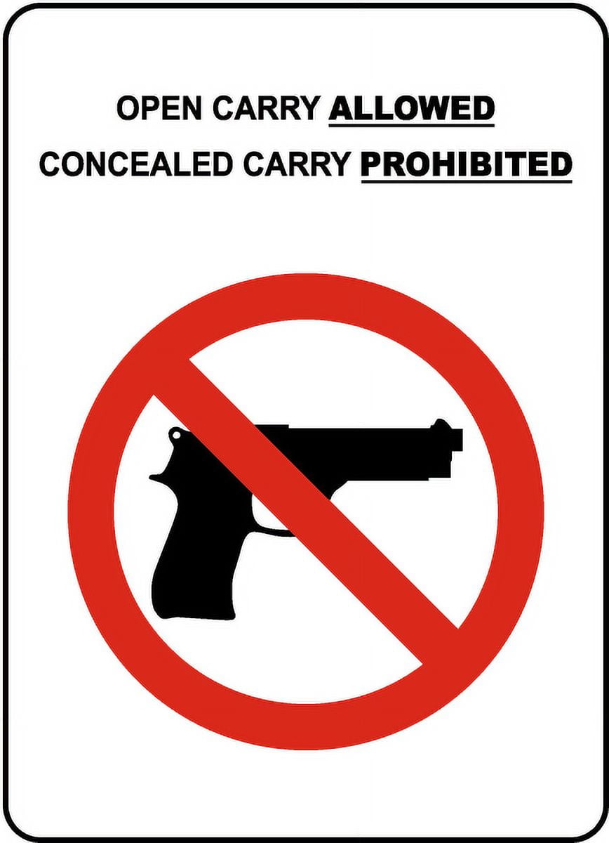 Vinyl Stickers Kansas Open Carry Allowed Concealed Carry Prohibited