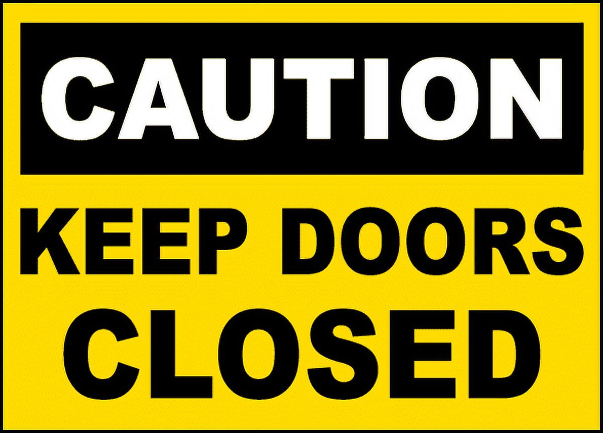 Vinyl Stickers - Keep Doors Closed Sign - Safety and Warning Warehouse ...