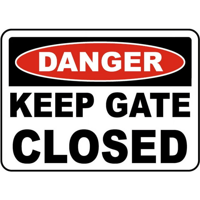 Vinyl Stickers - Keep Gate Closed Sign A5 - Safety and Warning ...