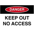 thumbnail image 1 of Vinyl Stickers - Keep Out No Access Sign - Safety and Warning Warehouse Signs Stickers - 18" x 24" - 3 Pack, 1 of 5