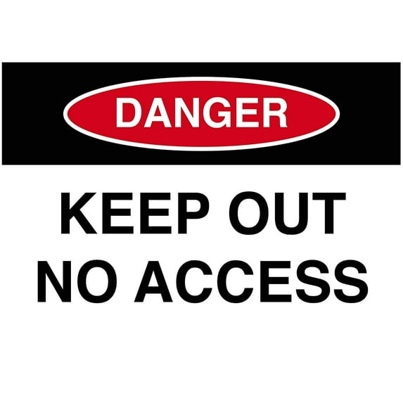 Vinyl Stickers - Keep Out No Access Sign - Safety and Warning Warehouse Signs Stickers - 18" x 24" - 3 Pack