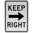 thumbnail image 1 of Vinyl Stickers - Keep Right Sign 1 - Safety and Warning Warehouse Signs Stickers - 10" x 7" - 10 Pack, 1 of 5