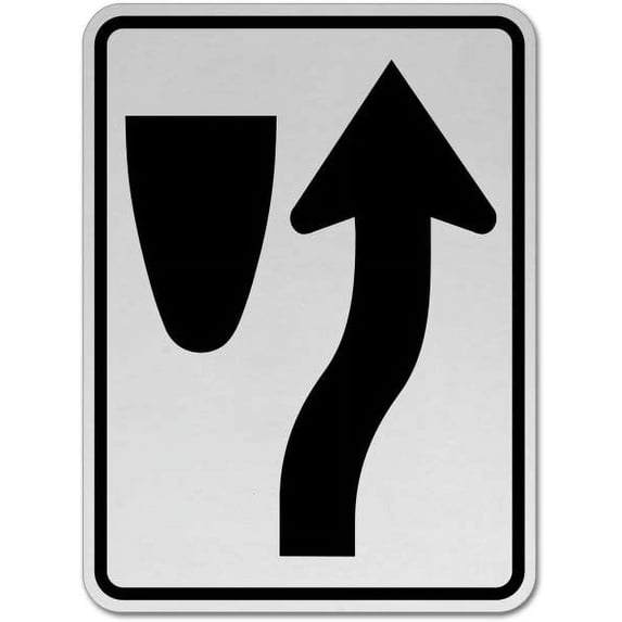 Vinyl Stickers - Keep Right Sign 2 - Safety and Warning Warehouse Signs Stickers - 13" x 9" - 10 Pack