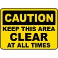 thumbnail image 1 of Vinyl Stickers - Keep This Area Clear at All Times Sign C2 - Safety and Warning Warehouse Signs Stickers - 3.5" x 5" - 6 Pack, 1 of 5