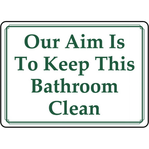 Vinyl Stickers - Keep This Bathroom Clean Sign C4 - Safety and Warning Warehouse Signs Stickers - 3.5" x 5" - 6 Pack
