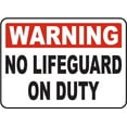 thumbnail image 1 of Vinyl Stickers - Lawrence County Kansas No Lifeguard Sign - Safety and Warning Warehouse Signs Stickers - 13" x 9" - 10 Pack, 1 of 5
