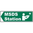 thumbnail image 1 of Vinyl Stickers - Left Arrow MSDS Station Sign - Safety and Warning Warehouse Signs Stickers - 13" x 9" - 3 Pack, 1 of 5