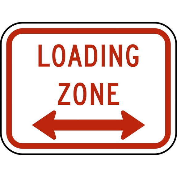Vinyl Stickers - Loading Zone - Safety and Warning Warehouse Signs Stickers - 3.5" x 5" - 3 Pack