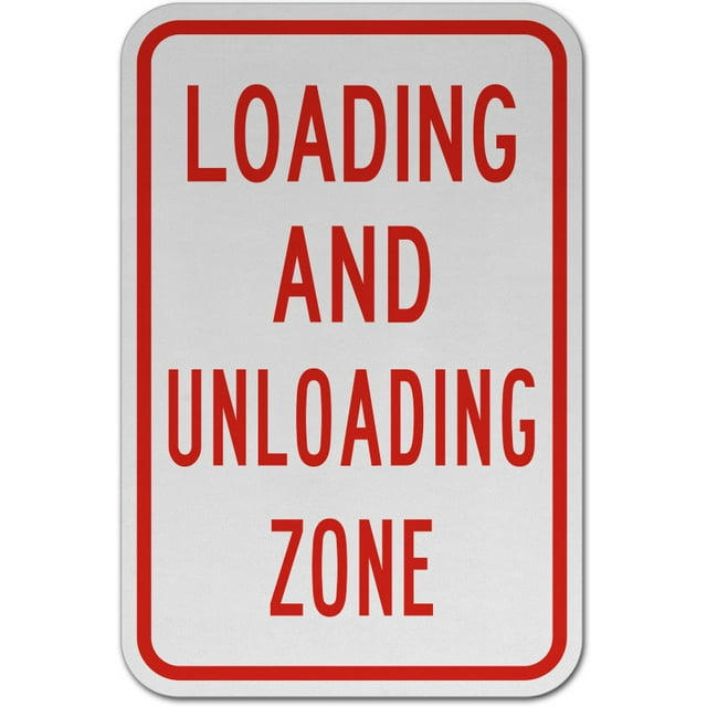 Vinyl Stickers - Loading and Unloading Zone Sign - Safety and Warning ...