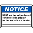 thumbnail image 1 of Vinyl Stickers - MSDS for Workplace is Located Sign - Safety and Warning Warehouse Signs Stickers - 3.5" x 5" - 6 Pack, 1 of 5