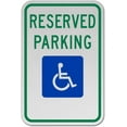 thumbnail image 1 of Vinyl Stickers - MUTCD Accessible Reserved Parking Sign - Safety and Warning Warehouse Signs Stickers - 10" x 7" - 3 Pack, 1 of 5