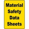 thumbnail image 1 of Vinyl Stickers - Material Safety Data Sheets Sign - Safety and Warning Warehouse Signs Stickers - 10" x 7" - 6 Pack, 1 of 5