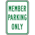 thumbnail image 1 of Vinyl Stickers - Member Parking Only Sign - Safety and Warning Warehouse Signs Stickers - 13" x 9" - 10 Pack, 1 of 5