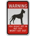 thumbnail image 1 of Vinyl Stickers - Might Get in But You Won't Get Out Sign - Safety and Warning Warehouse Signs Stickers - 3.5" x 5" - 6 Pack, 1 of 5