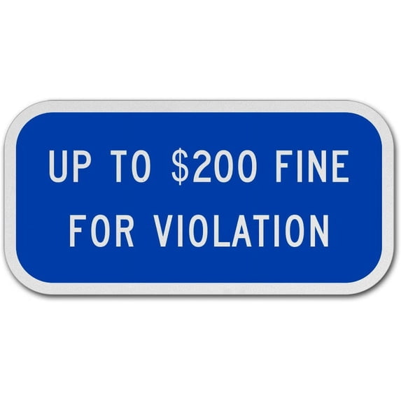 Vinyl Stickers - Minnesota Accessible Parking Penalty Sign - Safety and Warning Warehouse Signs Stickers - 10" x 7" - 3 Pack