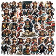 thumbnail image 1 of Vinyl Stickers Monkey Themed Waterproof Stickers Decorative Stickers for Notebooks Suitcases Laptops, 1 of 9