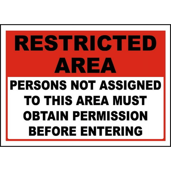 Vinyl Stickers - Must Obtain Permission Sign - Safety and Warning Warehouse Signs Stickers - 18" x 24" - 6 Pack