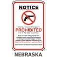 thumbnail image 1 of Vinyl Stickers - Nebraska Concealed Handgun Sign - Safety and Warning Warehouse Signs Stickers - 10" x 7" - 10 Pack, 1 of 5