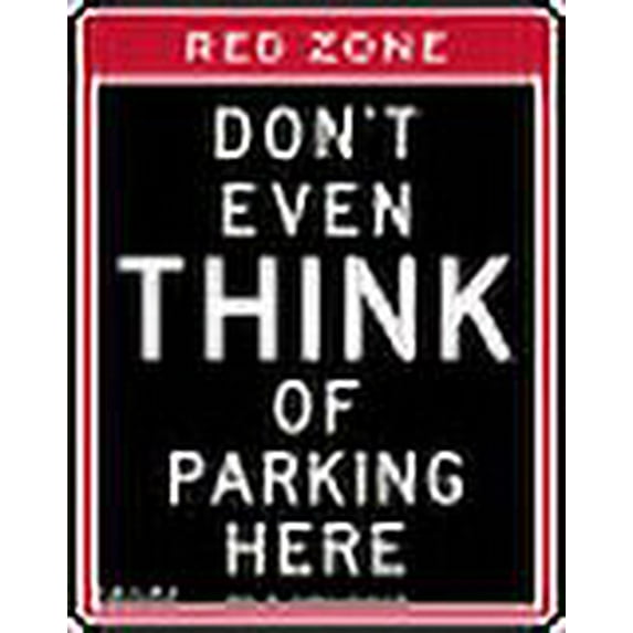 Vinyl Stickers - New York City Don't Even Think of Parking here - Safety and Warning Warehouse Signs Stickers - 3.5" x 5" - 6 Pack