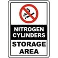 thumbnail image 1 of Vinyl Stickers - Nitrogen Cylinders Storage Area Sign - Safety and Warning Warehouse Signs Stickers - 24" x 30" - 6 Pack, 1 of 5