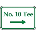 thumbnail image 1 of Vinyl Stickers - No. 10 Tee Right Tee Signs O3 - Safety and Warning Warehouse Signs Stickers - 3.5" x 5" - 10 Pack, 1 of 5
