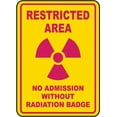thumbnail image 1 of Vinyl Stickers - No Admission Without Badge Sign - Safety and Warning Warehouse Signs Stickers - 18" x 24" - 3 Pack, 1 of 5