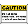 thumbnail image 1 of Vinyl Stickers - No Chemicals Down Drains Sign - Safety and Warning Warehouse Signs Stickers - 24" x 30" - 3 Pack, 1 of 5