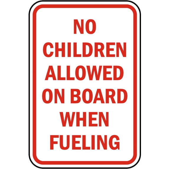 Vinyl Stickers - No Children Allowed on Board Sign - Safety and Warning Warehouse Signs Stickers - 10" x 7" - 3 Pack