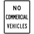 thumbnail image 1 of Vinyl Stickers - No Commercial Vehicles - Safety and Warning Warehouse Signs Stickers - 13" x 9" - 3 Pack, 1 of 5