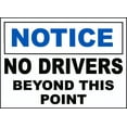 thumbnail image 1 of Vinyl Stickers - No Drivers Beyond This Point Sign - Safety and Warning Warehouse Signs Stickers - 10" x 7" - 10 Pack, 1 of 5