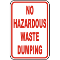 thumbnail image 1 of Vinyl Stickers - No Hazardous Waste Dumping Sign - Safety and Warning Warehouse Signs Stickers - 18" x 24" - 3 Pack, 1 of 5